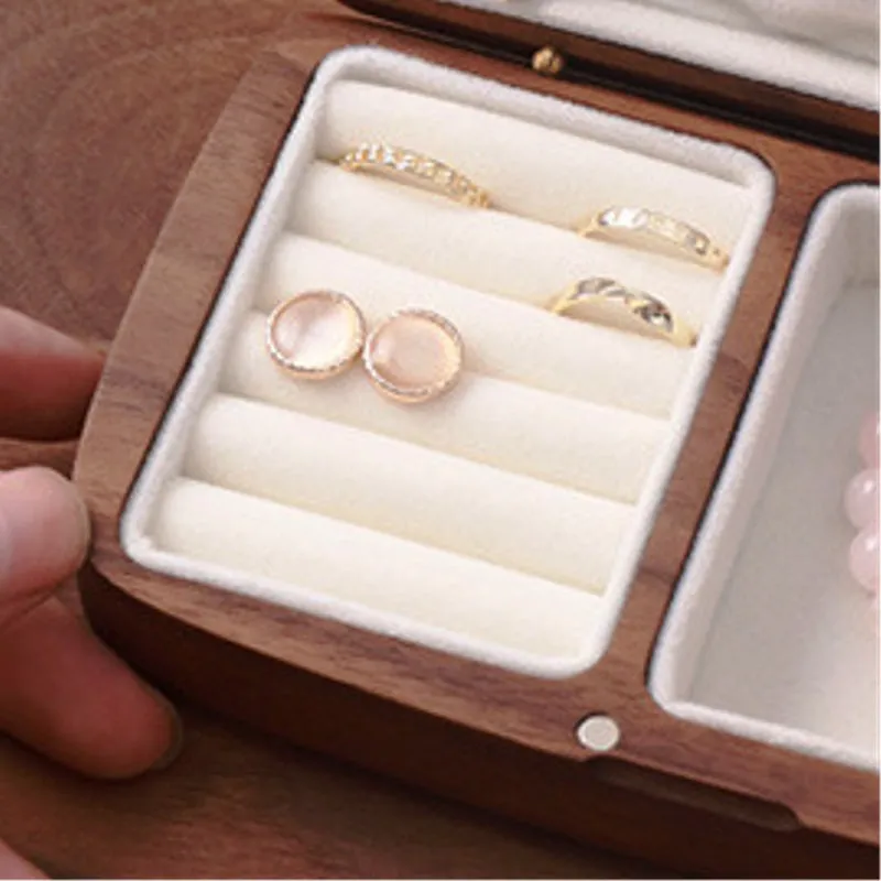 Wooden Travel Jewelry Organizer Boxes