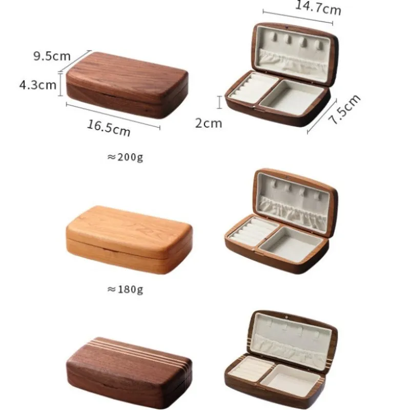 Wooden Travel Jewelry Organizer Boxes